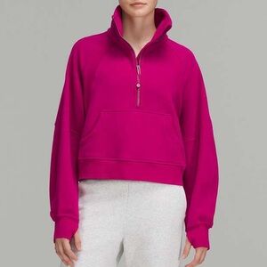 Lululemon Scuba Oversized Funnel Neck Half-Zip in Ripened Raspberry m/l